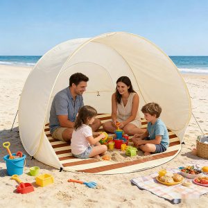 Pop-Up Plážový Stan - UPF50+ Sluneční Přístřešek, 120x120x100 cm | POPYTENT
